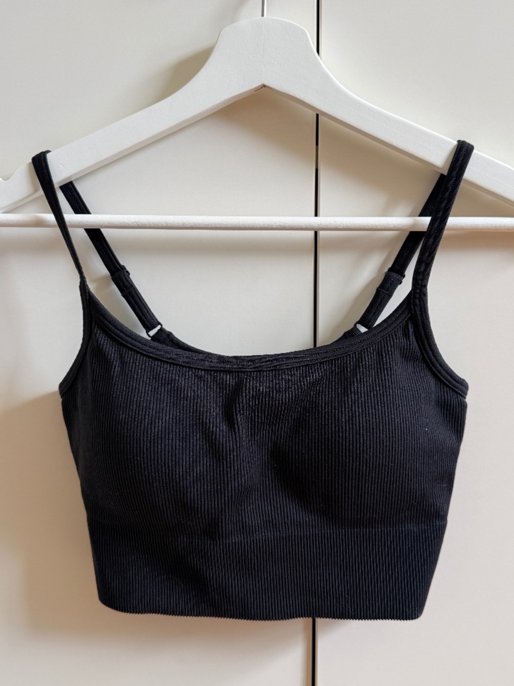 Uniqlo Basic Ribbed Bra Top - Black Size S